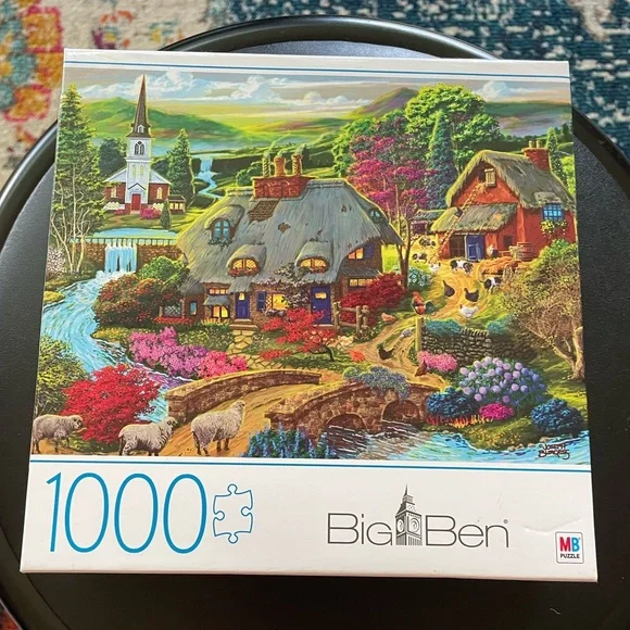 *3/20* Village Scene 1000-Piece Puzzle by Big Ben - Picture 1 of 1